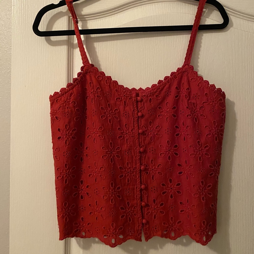 Abercrombie Red Button Tank